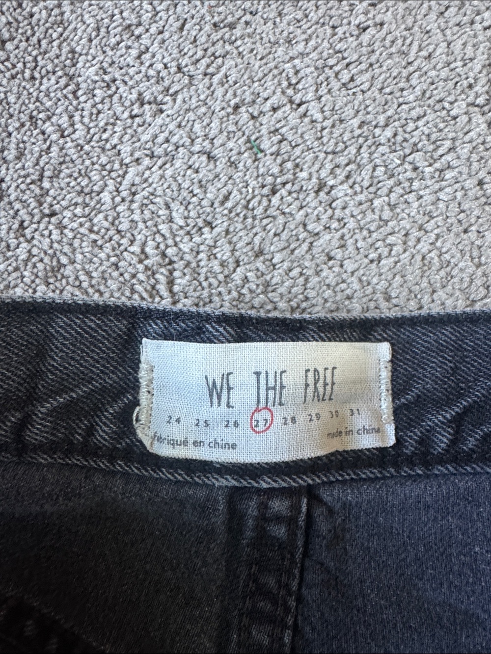 We The Free Free People High Rise Frayed Hem Denim Cutoff Shorts Gray SIZE 27 - Picture 4 of 7